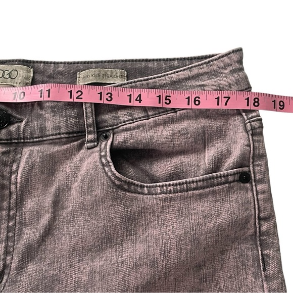 LOGO by Lori Goldstein jeans EUC size 16 straight leg w/cutout hem 5pkt btn/zip - Picture 13 of 15